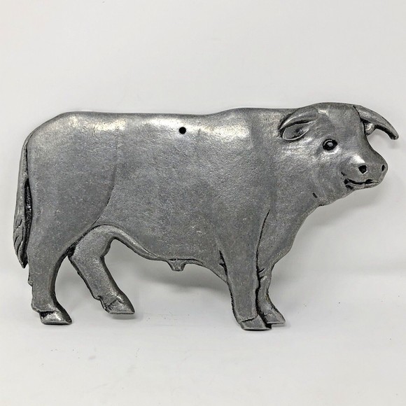 Wilton Wall Decor Vintage Pewter Bull Steer Sign Butcher Shop Farm